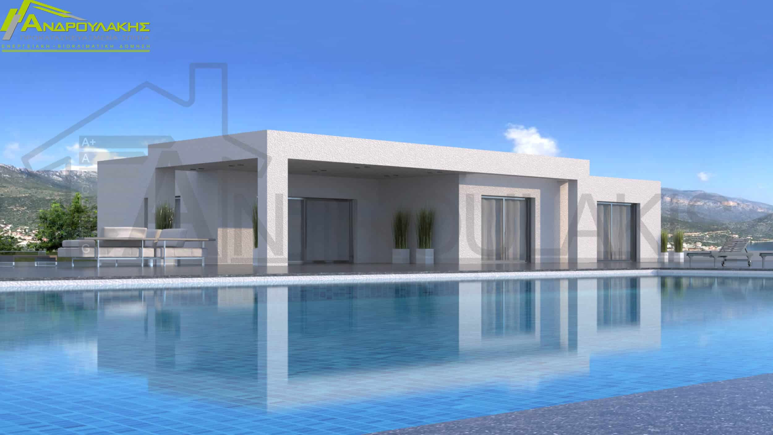 Ισόγεια Κατοικία 129 τ.μ. - Προκατασκευασμένα σπίτια | Προκατ | Ανδρουλάκης